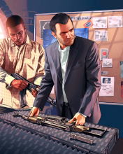 Das Grand Theft Auto V, Mike Franklin Wallpaper 176x220