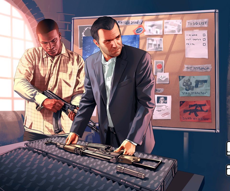 Das Grand Theft Auto V, Mike Franklin Wallpaper 960x800