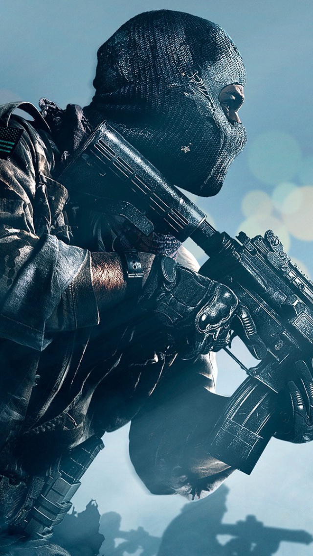 Das Soldier Call of Duty Ghosts Wallpaper 640x1136