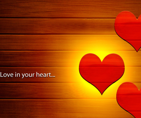 Обои Love in your Heart 480x400