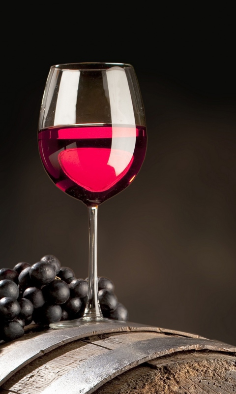 Red Wine Glass wallpaper 480x800