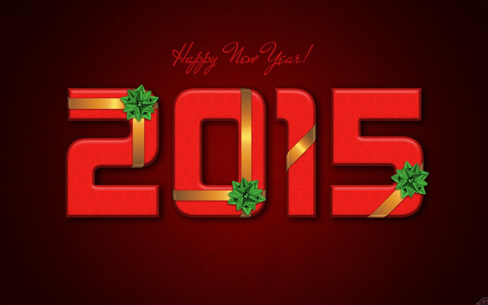 New Year 2015 Red Texture wallpaper 1680x1050