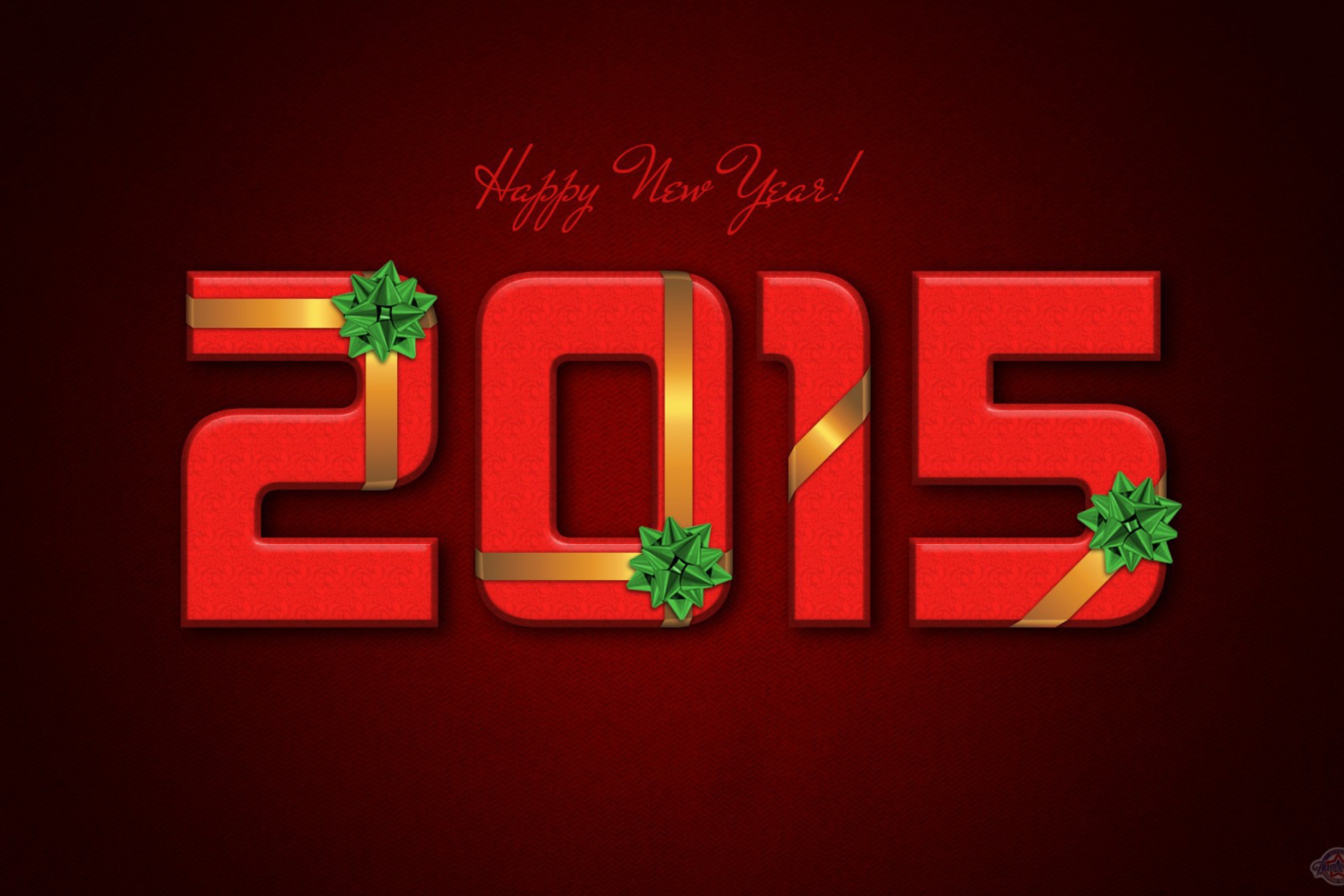Das New Year 2015 Red Texture Wallpaper 2880x1920