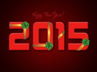 New Year 2015 Red Texture wallpaper 320x240