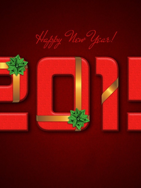Screenshot №1 pro téma New Year 2015 Red Texture 480x640