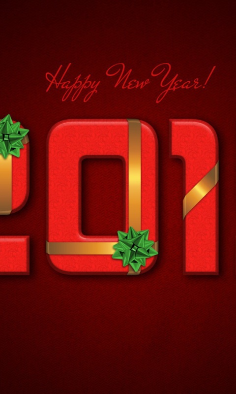 New Year 2015 Red Texture wallpaper 480x800