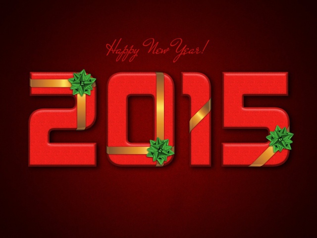 Das New Year 2015 Red Texture Wallpaper 640x480
