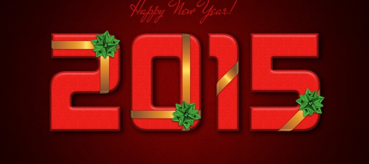 New Year 2015 Red Texture wallpaper 720x320