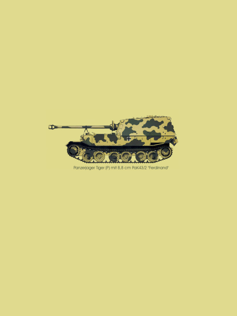 Fondo de pantalla Tank Illustration 480x640