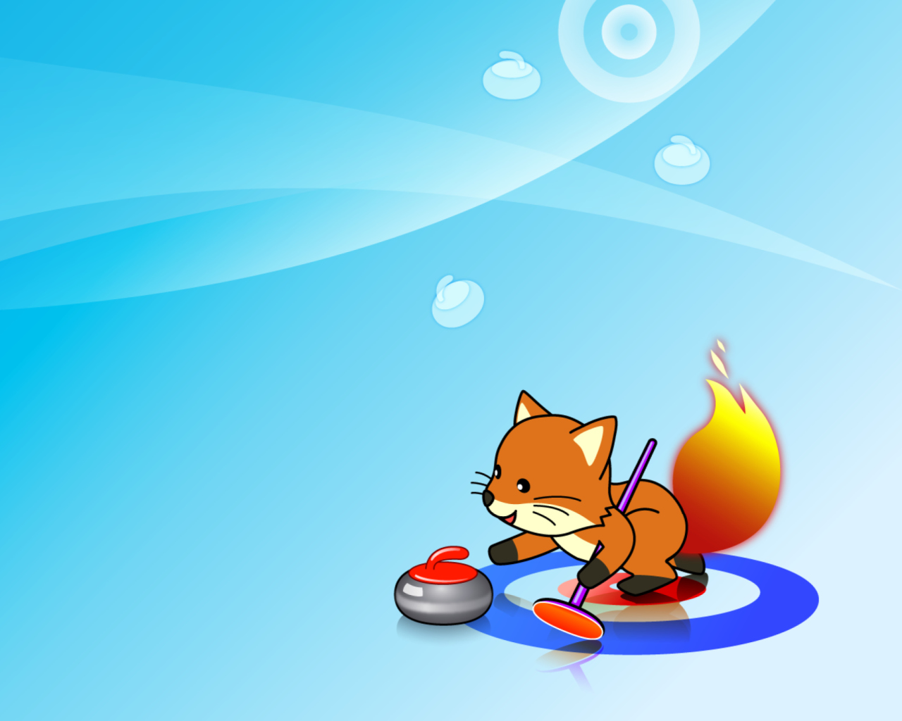 Fondo de pantalla Firefox Curling 1280x1024