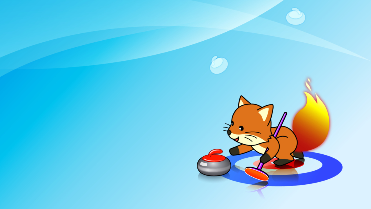 Обои Firefox Curling 1280x720