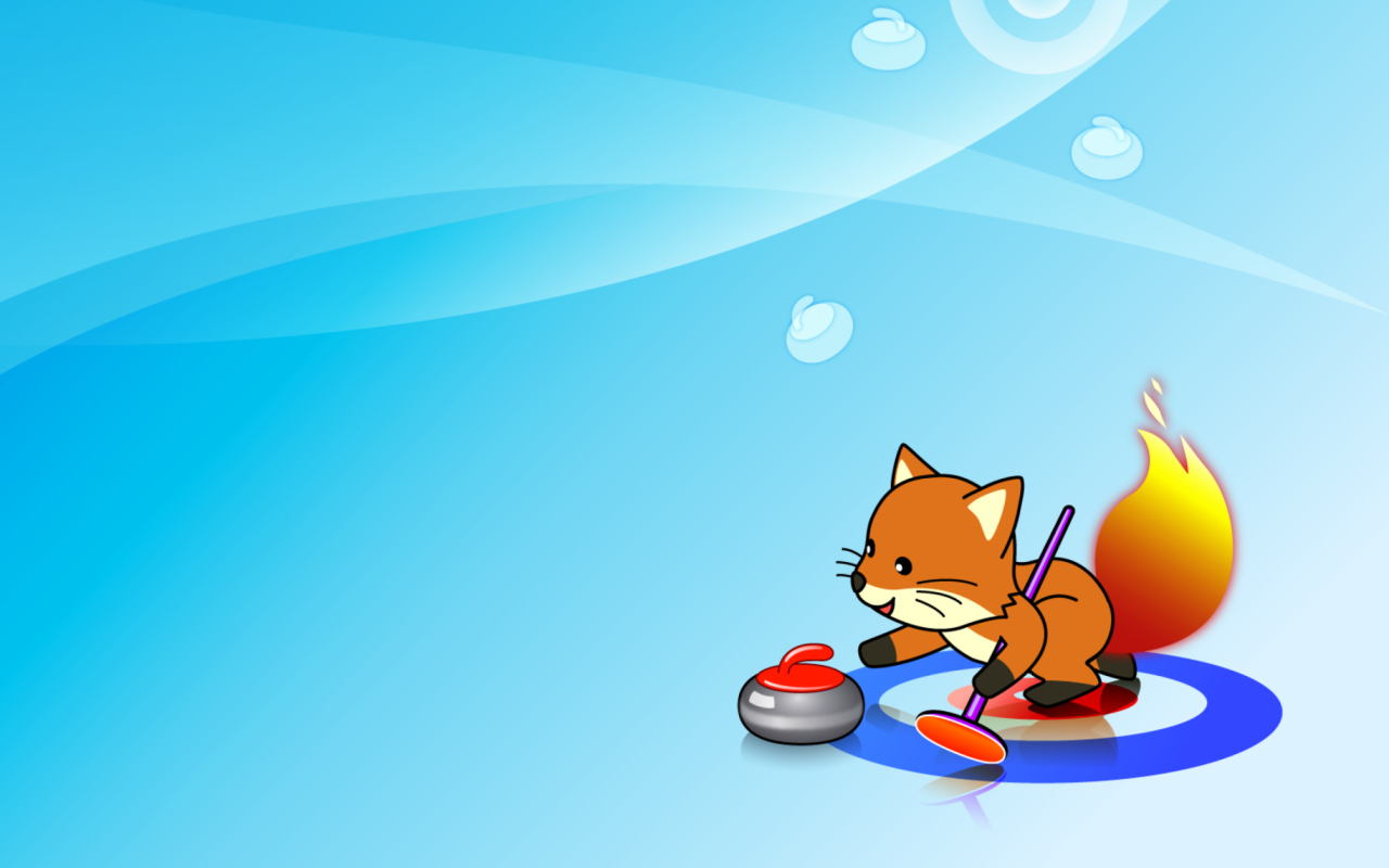 Обои Firefox Curling 1280x800