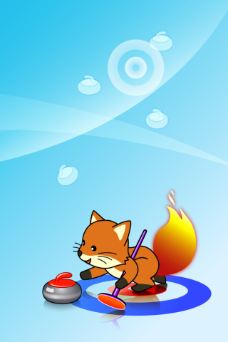 Fondo de pantalla Firefox Curling 320x480