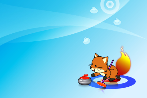 Обои Firefox Curling 480x320