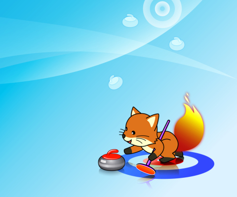 Обои Firefox Curling 480x400