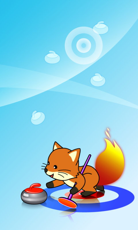 Firefox Curling wallpaper 480x800