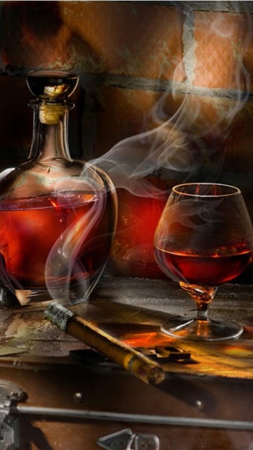 Sfondi Whiskey and Cigar 360x640