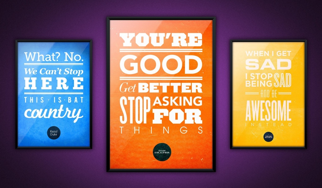 Sfondi Motivational phrase You re good, Get better, Stop asking for Things 1024x600