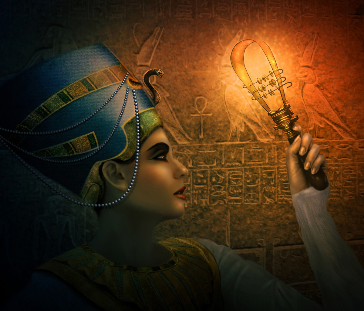 Das Nefertiti - Queens of Egypt Wallpaper 1200x1024