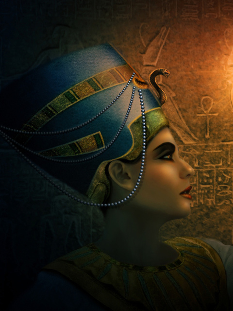 Nefertiti - Queens of Egypt wallpaper 480x640