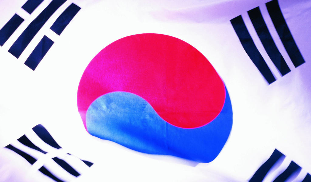 South Korea Flag wallpaper 1024x600