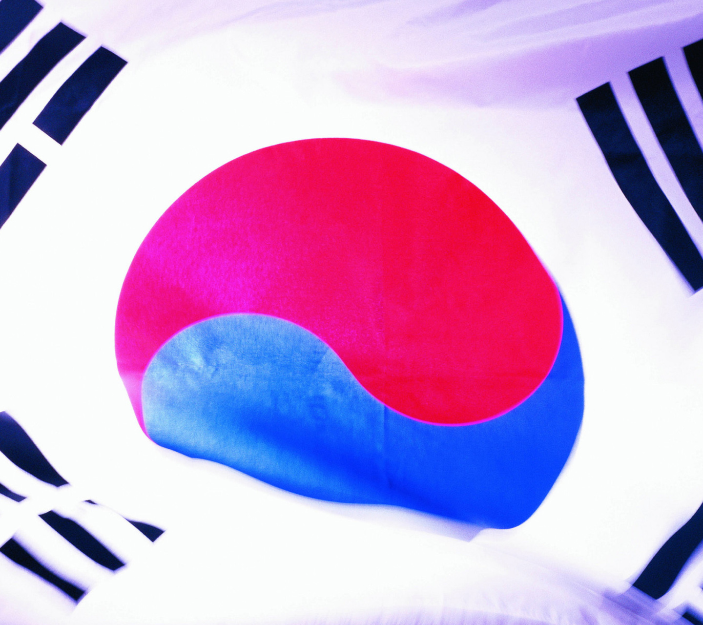 Обои South Korea Flag 1440x1280