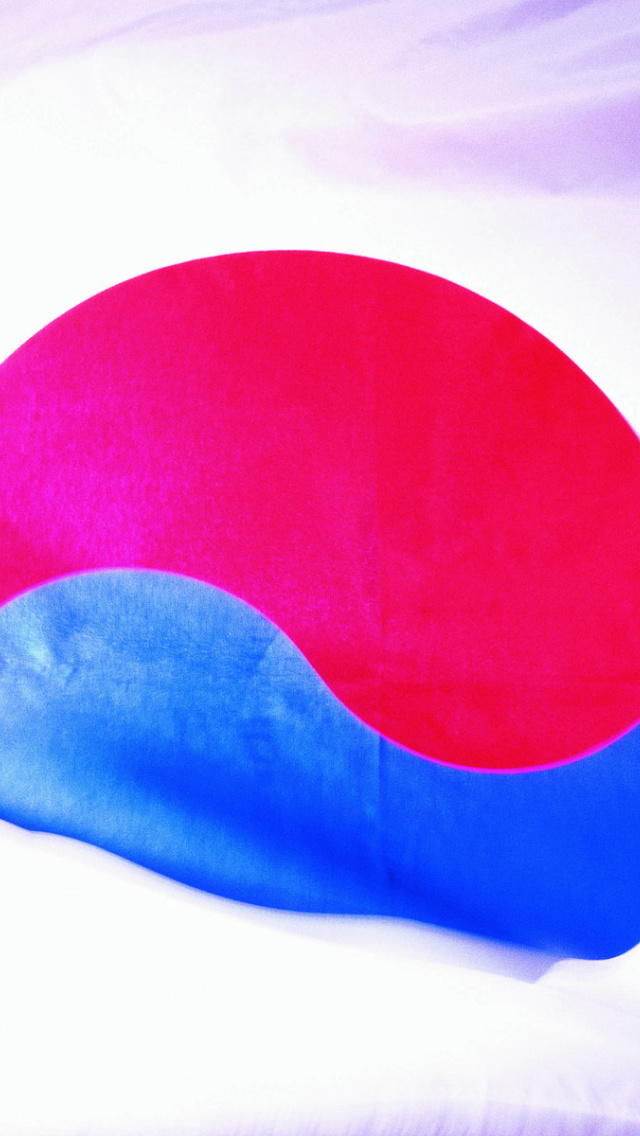 Обои South Korea Flag 640x1136