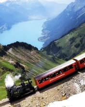 Screenshot №1 pro téma Old Switzerland Train 176x220