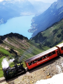 Das Old Switzerland Train Wallpaper 240x320