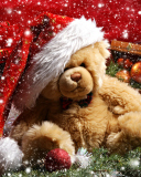 Fondo de pantalla Christmas Teddy Bear 128x160