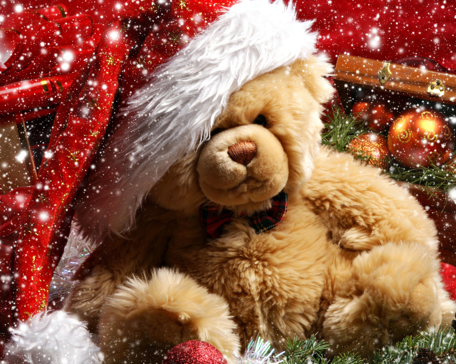 Fondo de pantalla Christmas Teddy Bear 1600x1280