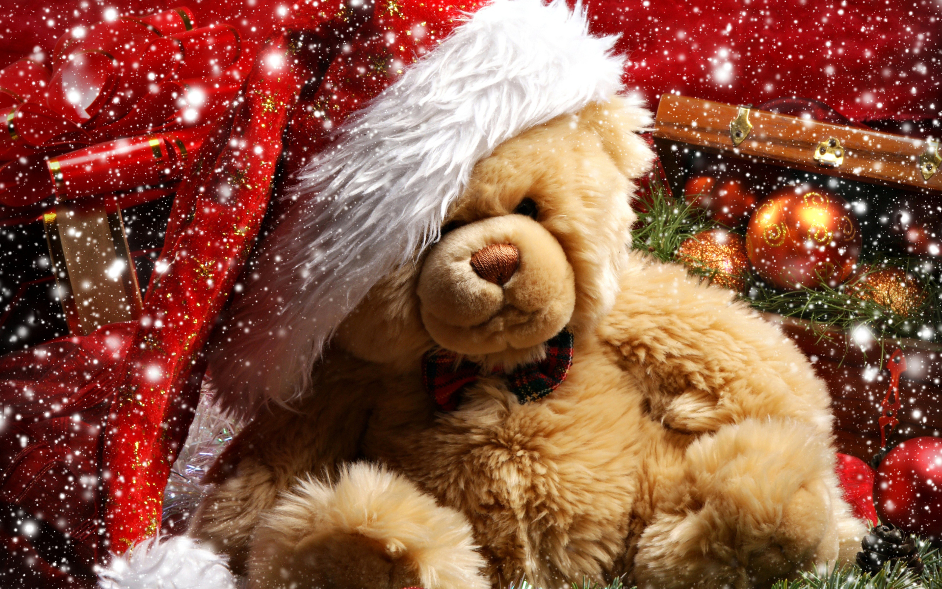 Screenshot №1 pro téma Christmas Teddy Bear 1920x1200