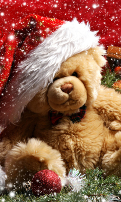 Fondo de pantalla Christmas Teddy Bear 240x400