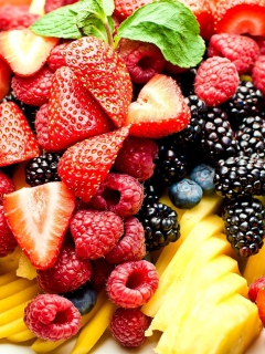 Fruit Plate wallpaper 240x320