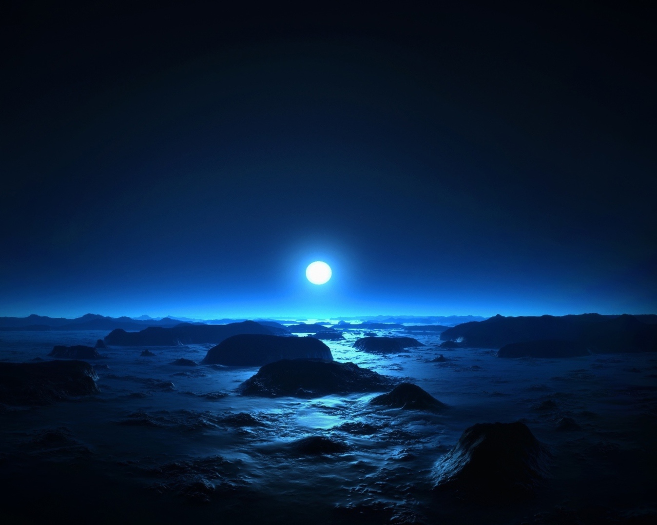 Full Moon Night wallpaper 1280x1024