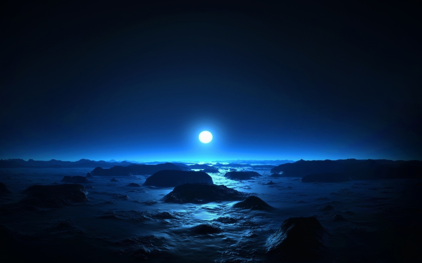 Screenshot №1 pro téma Full Moon Night 1440x900