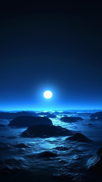 Das Full Moon Night Wallpaper 360x640