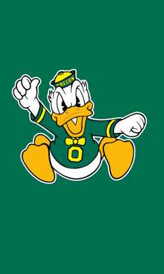 Oregon Ducks University Football Team wallpaper 240x400
