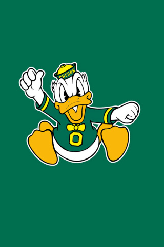 Oregon Ducks University Football Team wallpaper 320x480