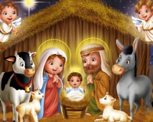 Das Birth Of Jesus Wallpaper 220x176