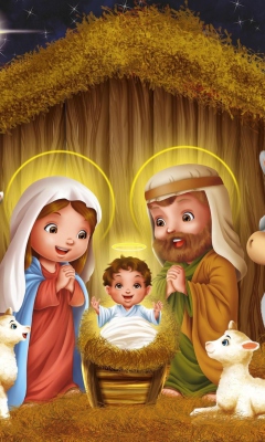 Обои Birth Of Jesus 240x400