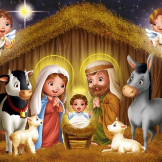 Birth Of Jesus sfondi gratuiti per 1024x1024