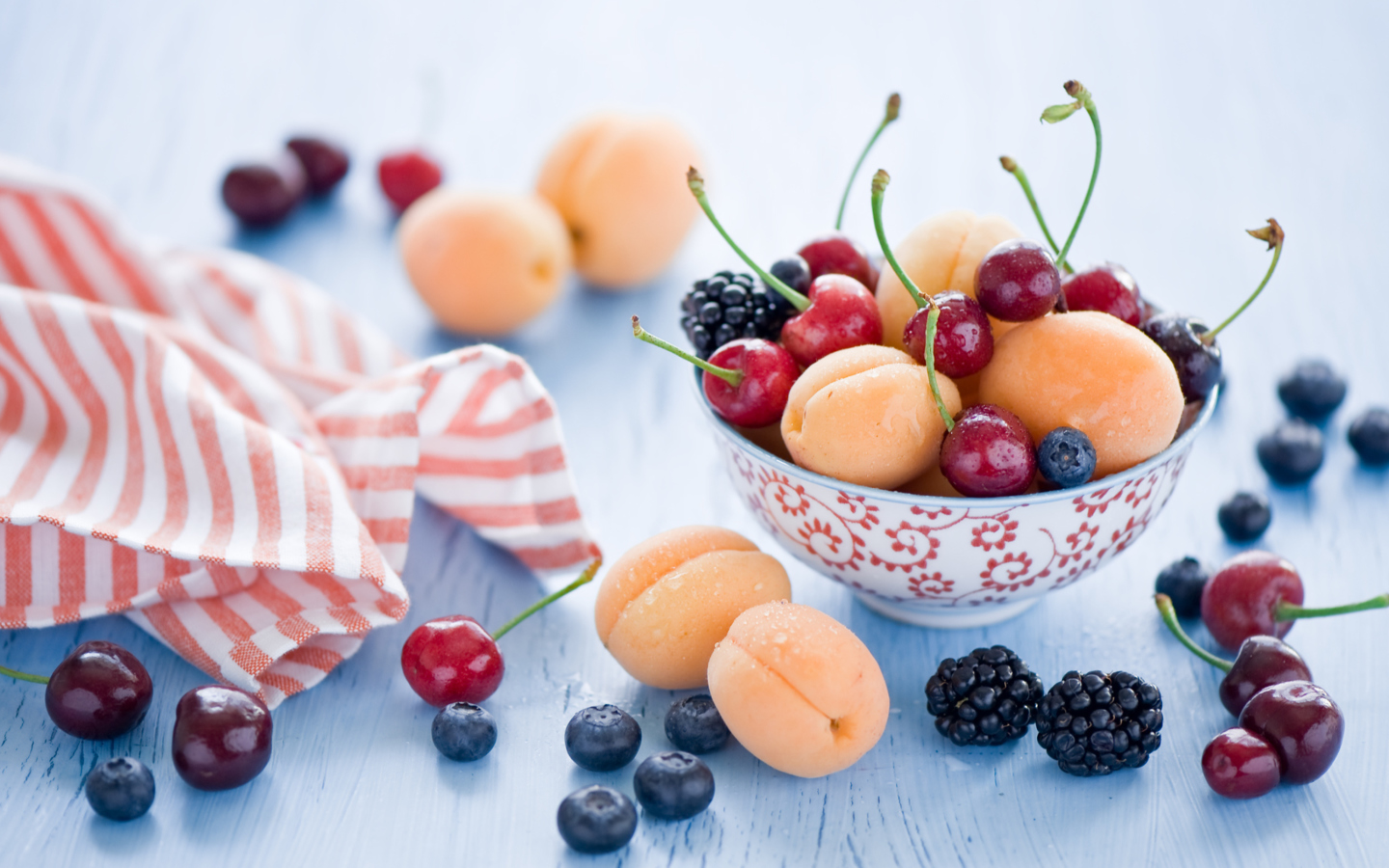 Das Plate Of Fruits And Berries Wallpaper 1440x900