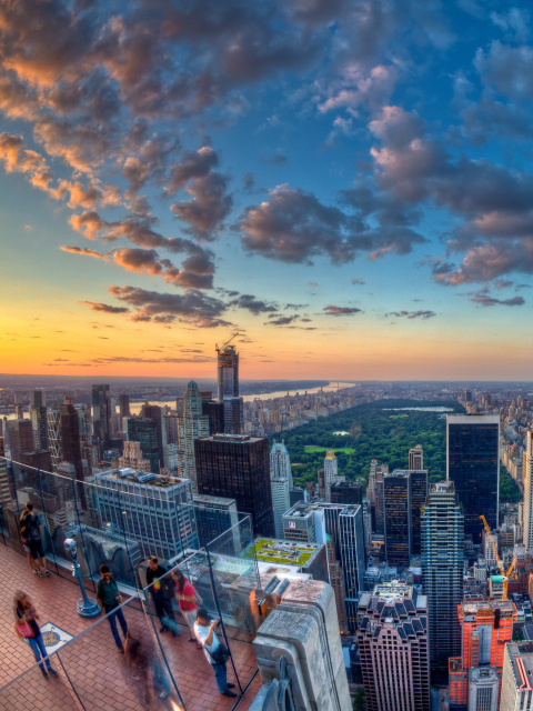 Das New York City Skyscrappers Wallpaper 480x640