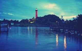 Lighthouse At Twilight - Obrázkek zdarma 