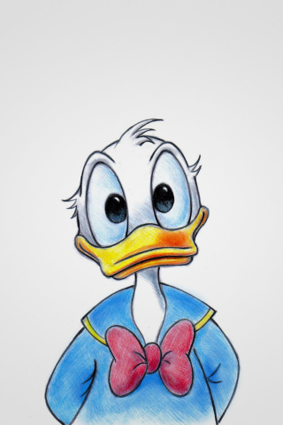 Fondo de pantalla Cute Donald Duck 320x480