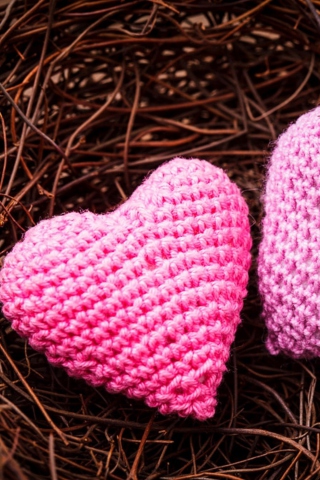 Knitted Pink Heart screenshot #1 320x480
