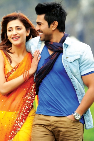 Fondo de pantalla Shruti Hassan and Ram Charan 320x480