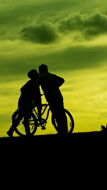 Couple Silhouettes wallpaper 360x640