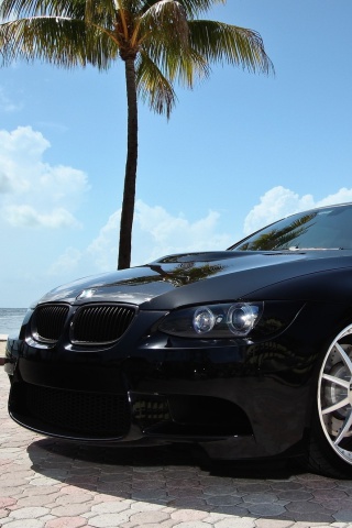 Обои BMW M3 E92 Black Edition 320x480